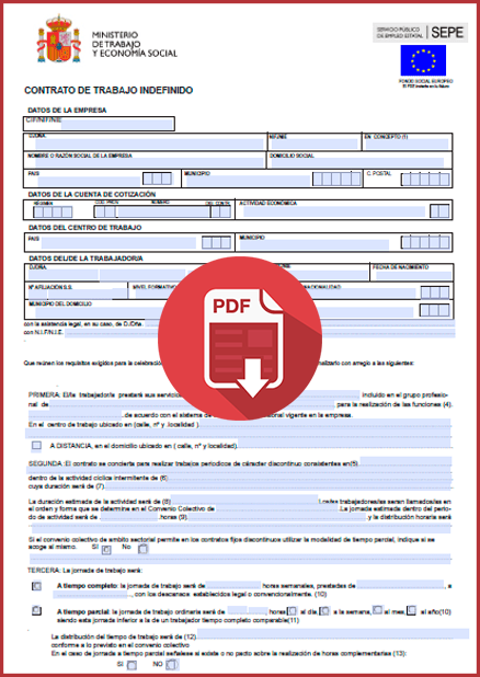 modelo contrato empleada hogar PDF